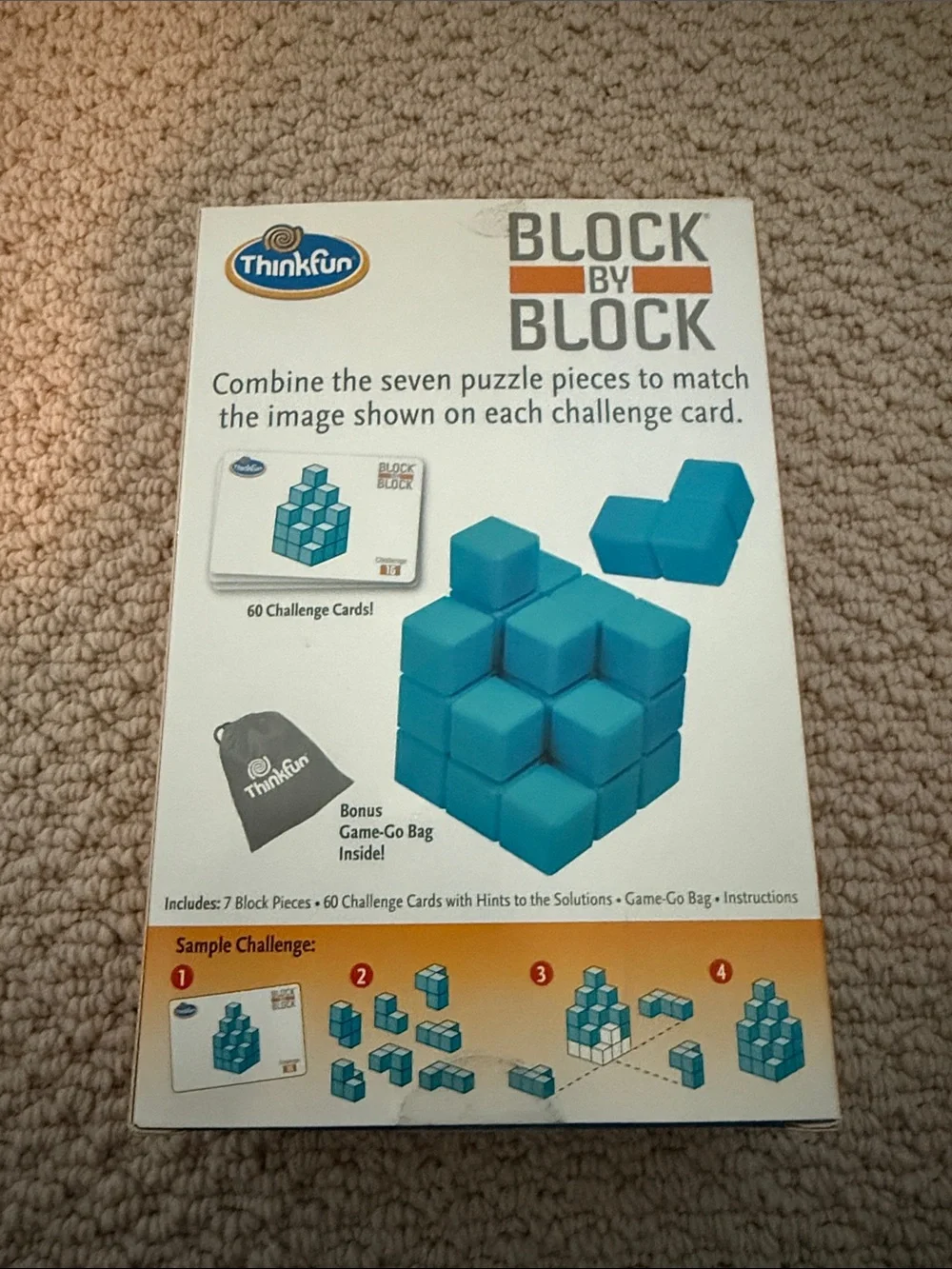 Thinkfun Block by Block Creative Puzzle Building Game 60 challenges